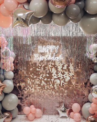 sequin shiny decoration with Ballons