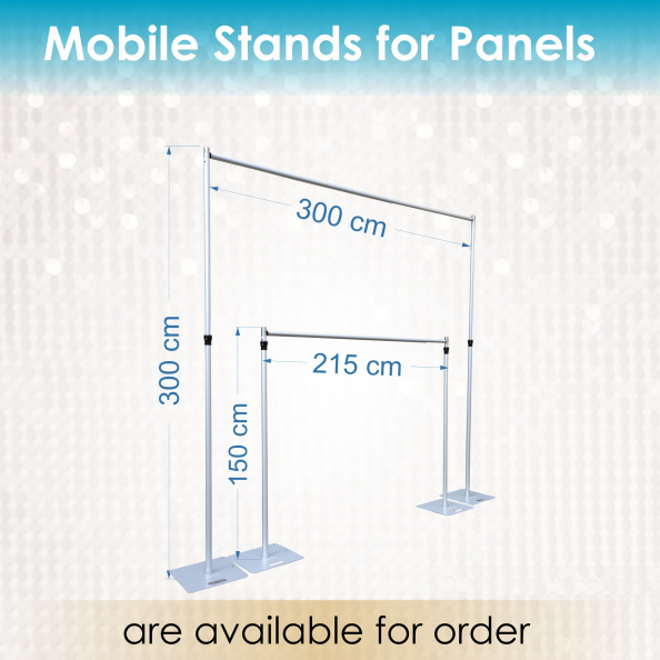 sequin panel Mobile Stand, outdoor signage, SolaAiR
