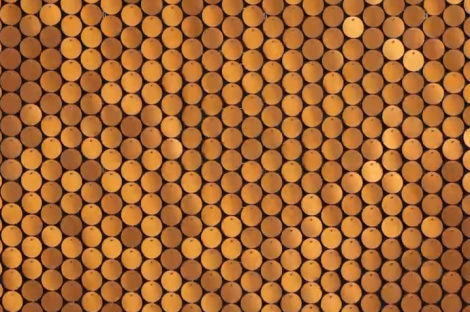 Orange color of success: new panels with sequins